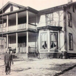 J.E. Peck home at Pecks Mill, WV. Destroyed by fire about 1960. This house stood near the Pecks Mill Bridge where the Dollar Store is now. Courtesy of Frank Adams. J.E. Peck home at Pecks Mill, WV