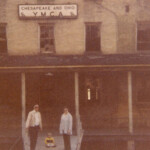 Photo courtesy Susan Browning. Mom, dad and my son at the old YMCA at Peach Creek. My Dad (J.H. Conley) started working there in 1957 and retired after 40 years. Mr. and Mrs. J. H. Conley and grandson at YMCA, Peach Creek, WV.