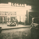 Old Logan Theatre playing "Heart of the North" in Technicolor made in 1938 directed by Lewis Seiler starring Dick Foran, Gloria Dickson and Gale Page. About a two-fisted Canadian Mountie who leads lawmen in pursuit of the thieves who stole a freighter’s cargo. Photo courtesy of Dawn Bailey. 1939 Logan Theatre, Logan, WV