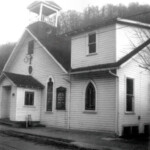 Peach Creek Methodist Church 1963 courtesy of Lillian Porter-Smith. Peach Creek Methodist Church, Logan County, WV