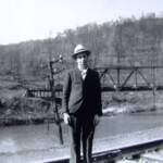 Henlawson with an unidentifed man standing on the tracks heading to Logan. Courtesy of Ralph H. McNeely Henlawson courtesy of Ralph H. McNeely