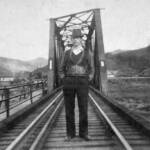 Willson Carter from Logan on the Henlawson Train Bridge courtesy of Ralph H. McNeely. Willson Carter on Henlawson Train Bridge