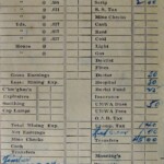 Merrill Coal Mine pay slip for Emery Killen. He cut timber for the coal company and his photo is in the lobby of the museum at the park.. Courtesy of his grandson, Ralph H. McNeely. Merrill Coal Mine Pay Slip