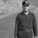 Miner at Freeze Fork, WV Oct 1935. Logan County unknown - 20.  If you can ID this person, please leave a <a href="https://loganwv.us/unknown-faces/#respond">comment</a>. Image 1613. 20 - Miner at Freeze Fork, WV Oct 1935