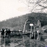 Old bridge that once crossed the river at Harts