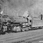 Picture postcard of the Chesapeake and Ohio Locomotive No. 2748. A 2-8-4 Wheeler K4 (Kanawha) type at Coaling Station, Peach Creek, WV Photo by Max Miller, 5-19-53. 1953 Peach Creek Postcard