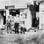 “This is the service station on the curve owned by Silvin Killen; Papaw’s (Emery S. Killen) brother and that is his two sons.” – Ralph McNeely Killens Service Station