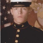 U.S. Marine, Dustin Ronald Ellis grandson of Ernest Ralph Ellis, Sr. Photo taken at Parris Island October 2011. Dustin completed Officer Recon Training on September 19, 2013. Photo courtesy of Ernest Ralph Ellis, Sr. U.S. Marine, Dustin Ronald Ellis