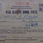 War Ration Book owned by Katie R. Killen of Henlawson. Coutesy of Ralph McNeely War Ration Book owned by Katie R. Killen of Henlawson coutesy of Ralph McNeely