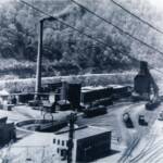 Bird's Eye View of Railroad Yard at Peach Creek, Logan County, W. Va.
ca. 1950. With permission & courtesy of <a href="http://wvhistoryonview.org/">wvhistoryonview.org</a> Railroad Yard at Peach Creek, Logan County, W. Va.