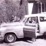 Photo courtesy of Mary Helen Morris. "My dad sitting in his car and my grandpa Hatton beside his car. Pic made on Easter Sunday, 1953. Dehue, WV. House #106." 1953 Easter Sunday, Dehue, WV
