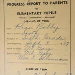 6th Grade Report Card (1957-58) for Bob Piros, Mt. Gay Elementary School. 6th Grade Report Card (1957-58) for Bob Piros, Mt. Gay Elementary School, Logan County, WV