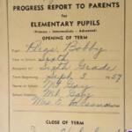 6th Grade Report Card (1957-58) for Bob Piros, Mt. Gay Elementary School, Logan County, WV
