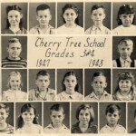 Cherry Tree Grade School - Grades 3 & 4, 1947-8. Kenneth Tiller, Carolyn Sue Tiller, Eban Staggs, Linda Napier, Elwood Carver, Thelma Mae Dingess Eethel Mae Coffee, -,?Corns, Linda Hatfiedl -,-,-,-,Jack Tiller, Shirley Maynard, Joe Piros Joseph Hatfield, Delores Hood,-,-,-, ?Kirk Cherry Tree Grade School - Grades 3 and 4, 1947-8