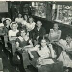 Mt. Gay Elementary School 1950-1951. Gracie Newsome is in the 1st row, behind the girl in the front with pigtails. Gracie lived at Whites Addition. Elizabeth Clark is in the front 2nd roll wearing a polka dot dress. Mt. Gay Elementary School 1950-1951