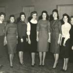 Eight girls from Logan High working for Chesapeake and Potomac Telephone Company in Washington, D.C. – 1960: Sylvia Christian, Logan; Singie Mariano, Dehue; Betty White, Yolyn; Iris Browning, Mud Fork; Lillian Porter, Dehue; Anne Easterling, Dehue; Maxine Contreras, Logan; Nancy Ferguson, Stollings. Courtesy of Lillian Porter-Smith. 1960 C&P Telephone Workers