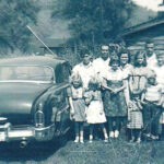 Photo taken at Neighbert, WV courtesy of Lillian Porter-Smith. Othel and Lena Crabtree Smith and family: Lowell, Wanda, Darries, Judy, Norma and Coney. The other little girls in front belonged to Odie Smith. Othel and Lena Crabtree Smith and family