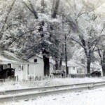 The first camp at Dehue courtesy of Lillian Porter Smith The first camp at Dehue