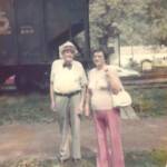 Willis Hatfield and Texie Biggs taken in Dehue in 1970s where Willis was living with his daughter June Rutherford. Courtesy of Lillian Porter Smith. Willis Hatfield and Texie Biggs