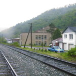 Taken in 1999, showing the old Logan High School and Logan East Jr. High School. Logan WV, Old High School and Junior High School