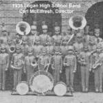 1935 Logan High School Band. Courtesy of Carla Haslam Herkner. 1935 Logan High School Band