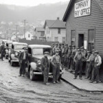 Miners collecting their pay 1937 Beckley, West Virginia. Courtesy of Jack Williams. Image 4691. 1937 photo of miners collecting their pay, Beckley, West Virginia.