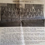 1948 Omar Girl Scout Troop No. 11. Clipping courtesy of Charlotte Martin. 1948 Omar Girl Scout Troop No. 11, Omar, WV.