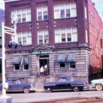 1950s Mercy Hospital, Logan, WV. The old Mercy Hospital Building is on the left. Courtesy of Dewey Stepp. Image 1643. 1950s Mercy Hospital, Logan, WV