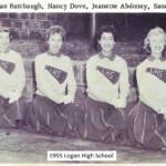 1955 LHS Cheerleaders Logan, WV, 1955 LHS Cheerleaders, Marilyn Abdoney, Susan Rumbaugh, Nancy Dove, Jeanete Aboney, Sandra Stone, Joan Vannoy.