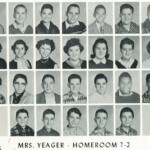 1960 Homeroom 7-2, Mrs Yeager. 3-1st David Midkiff, 6th Joe Coppolo. 1960 Homeroom 7-2, Mrs Yeager