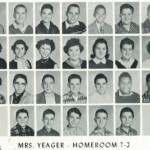 1960 Homeroom 7-2, Mrs Yeager. 3-1st David Midkiff, 6th Joe Coppolo. 1960 Homeroom 7-2, Mrs Yeager