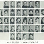 1960 Homeroom 7-3, Mrs. Fortney. 1-2 Johnny Adkins, 1-4 William Harrison, 2-7 Sharon Daily, 3-3 Donna Ferguson, 3-8 Susan Hurst, 4-5 Walt Brewer, 4-6 Richard Husarick, 4-8 Richard Moore. 1960 Homeroom 7-3, Mrs. Fortney