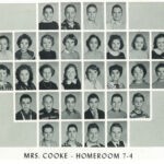 1960 Homeroom 7-4, Mrs Cooke. 1-2 Roger Gore, 2-3 Nancy Gilkerson, 2-4 Sue Fergason, 2-5 Francis Zeppia, 2-6 Judith McGlothen, 2-7 Linda Kidd, 2-8 Sharon Estep, 3-3 Jane Cox, 3-5 Jeannie Lowe, 3-7 Betty Bowen, 4-1 Randy Napier, 4-5 William Whited, 5-2 Roger Adkins, 5-4 Gregory Ball. 1960 Homeroom 7-4, Mrs Cooke