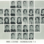 1960 Homeroom 7-4, Mrs Cooke. 1-2 Roger Gore, 2-3 Nancy Gilkerson, 2-4 Sue Fergason, 2-5 Francis Zeppia, 2-6 Judith McGlothen, 2-7 Linda Kidd, 2-8 Sharon Estep, 3-3 Jane Cox, 3-5 Jeannie Lowe, 3-7 Betty Bowen, 4-1 Randy Napier, 4-5 William Whited, 5-2 Roger Adkins, 5-4 Gregory Ball. 1960 Homeroom 7-4, Mrs Cooke