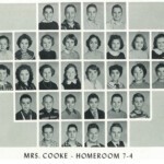 1960 Homeroom 7-4, Mrs Cooke. 1-2 Roger Gore, 2-3 Nancy Gilkerson, 2-4 Sue Fergason, 2-5 Francis Zeppia, 2-6 Judith McGlothen, 2-7 Linda Kidd, 2-8 Sharon Estep, 3-3 Jane Cox, 3-5 Jeannie Lowe, 3-7 Betty Bowen, 4-1 Randy Napier, 4-5 William Whited, 5-2 Roger Adkins, 5-4 Gregory Ball. 1960 Homeroom 7-4, Mrs Cooke
