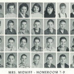 1960 Homeroom, 7-9, Mrs. Midkiff. 2-1st Juanita Johnson, 4-2 Raymond Hensley, 7th James Lee. 1960 Homeroom, 7-9, Mrs Midkiff