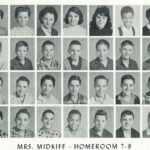1960 Homeroom, 7-9, Mrs. Midkiff. 2-1st Juanita Johnson, 4-2 Raymond Hensley, 7th James Lee. 1960 Homeroom, 7-9, Mrs Midkiff