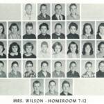 1960 Homeroom 7-12, Mrs Wilson. 1-1 Bland Gaiter, 1-3 Eugene Hamb, 2-2 Judith Fortner, 2-1 Rose Vinson, 2-3 Sherri Browning, 2-5 Carolyn Karnes, 2-6 Judy Perry, 2-7 Barbara Browning, 3-1 Jean Sifford, 3-3 Sandra Lafferty, 3-4 Diana Lee, 3-6 Lenora Gibson, 3-7 Shirley Stone, 3-8 Barbara Adkins, 4-3 Franklin Thompson, 4-6 Bill Cuple, 4-7 Tex Browning, 4-8 Lewis Fortner, 5-1 Kenneth Bird. If you can recognize anyone not named, please leave a comment. 1960 Homeroom 7-12, Mrs Wilson