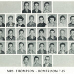 1960 Homeroom 7-15, Mrs. Thompson. 2-1 Mary Tackett, 5-3 Wilburn Hoskins 1960 Homeroom 7-15, Mrs. Thompson