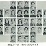 1960 Homeroom 8-04, Mrs. Estep. 1- 1st Larry Hurt, 3rd James Mullins 2-1st Radean Craddock, 4th Mary Cooper, 5th Annette Castelli, 7th Cora Robinette, 8th Della Dalton 3- 4th Kathy Burgess 1960 Homeroom 8-4, Mrs. Estep