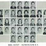 1960 Homeroom 8-04, Mrs. Estep. 1- 1st Larry Hurt, 3rd James Mullins 2-1st Radean Craddock, 4th Mary Cooper, 5th Annette Castelli, 7th Cora Robinette, 8th Della Dalton 3- 4th Kathy Burgess 1960 Homeroom 8-4, Mrs. Estep