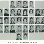 1960 Homeroom 8-10, Mr. Davis. 1-1st Jerry Nelms, 3rd Pat Harris. 1960 Homeroom 8-10, Mr. Davis