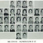 1960 Homeroom 8-10, Mr. Davis. 1-1st Jerry Nelms, 3rd Pat Harris. 1960 Homeroom 8-10, Mr. Davis