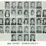 1960 Homeroom 8-11, Mrs. Daniel. 1-5th Robert Wellman, 6th George Flint 2- 4th Louise Burns, 5th Rita Ashley, 7th Barbara Abbott 1960 Homeroom 8-11, Mrs. Daniel.
