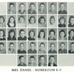 1960 Homeroom 8-11, Mrs. Daniel. 1-5th Robert Wellman, 6th George Flint 2- 4th Louise Burns, 5th Rita Ashley, 7th Barbara Abbott 1960 Homeroom 8-11, Mrs. Daniel.