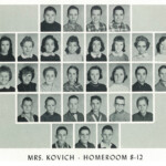 1960 Homeroom 8-12, Mrs. Kovich. 1- 1st John McCormack 2- 1st Ovaltine Thompson, 3rd Wilma Workman 3- 2nd Connie Christian, 3rd Letha Bazzilla, 4th Barbara Tacket, 6th Carol Pennington, 7th Manuel Ojeda 4- 2nd Roger Bumgarner, 3rd Ronald Vance, 5th Michael Barker, 6th Lee Browning 5- 2nd James Spence, 3rd James Fisher. 1960 Homeroom 8-12, Mrs. Kovich
