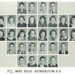 1960 Homeroom 8-9, Mrs. Ellis. 1- 1st Donald Dingess, 2nd Thomas Hopeck, 3rd Troy Vance, 4th Roger Osborne 2- 1st Phyllis Fry, 2nd Linda Browning, 3rd Sandra White, 4th Sarah Williamson, 5th Susan Tinsley, 6th Linda Browning, 7th Ruth Pennington, 8th Alma Evans 3- 1st Sharon Chambers, 2nd Molly Robinson, 3rd Kathlyne Vance, 4th Irene Williamson, 5th Judie Mullins, 6th Susie Collins, 7th Bonnie Eplin, 8th Betty Hatfield 4- 1st William Perry, 2nd Donald Workmn, 3rd Gary Workman, 4th, Richard Johnson, 5th Jack Ellis, 5-1st Bob Piros, 2nd Jack Ghiz, 3rd Roger Thompson, 4th Mike Ratz. 1960 Homeroom 8-9, Mrs. Ellis
