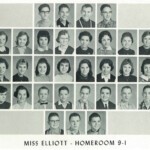 1960 Homeroom 9-1, Miss Elliott. 1-5th Jack Browning 3-1st Sarah Oakley, 2nd Kaye Rankin, 8th Claudia Bumgarder 4- 2nd Mary Barber, 3rd Bill Blackburn, 4th Steve Campbell, 5th Richard Clark 6th Ben Donevant, 7th Posey Brogan, 8th Clarence Abbott 5- 2nd Jim Perry, 3rd Chester Evans. 1960 Homeroom 9-1, Miss Elliott