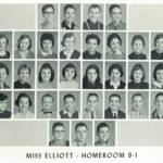 1960 Homeroom 9-1, Miss Elliott. 1-5th Jack Browning 3-1st Sarah Oakley, 2nd Kaye Rankin, 8th Claudia Bumgarder 4- 2nd Mary Barber, 3rd Bill Blackburn, 4th Steve Campbell, 5th Richard Clark 6th Ben Donevant, 7th Posey Brogan, 8th Clarence Abbott 5- 2nd Jim Perry, 3rd Chester Evans. 1960 Homeroom 9-1, Miss Elliott