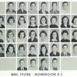 1960 Homeroom 9-2, Mrs. Stork. 1- Wayne Thompson, 3rd Danny Vance, 4th David Nagy, 5th Richard Lazar, 2- _, Retha Bachtel, Anna Hilton, Margaret Gallermore, _, Jeanette Sketts, Gwendolyn Brooks, Deloris Watts 3- Charlotte Shipe, Rebecca Cook, _, Linda Field, _, _, Brenda Bevino, Rose Pennington 2 _, Bernieda Napier, Mary Franes Griffin, Lynn McRoberts, Carolyn Blanknship, _, _, Raymond Evans 1960 Homeroom 9-2, Mrs. Stork